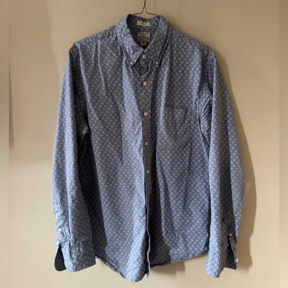J. Crew Secret Wash Shirting Cotton Poplin Slim Fit Button Down - Picture 3 of 7